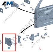 Нижняя петля двери слева Mercedes G-class W465 A4637204303
