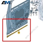 Уплотнитель передней двери наружный слева Volkswagen id-Buzz 2023-2024 1T5837651