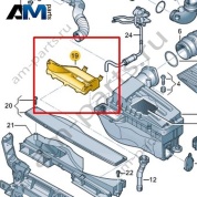 Воздуховод всасывания воздуха VAG 1K0129621K