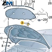 Упор капота L=R VAG 6U0827525A на Skoda 2019-2026