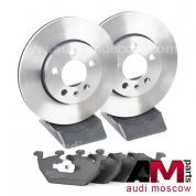 Передние диски и колодки Ауди А1 (8Х) 1.2-1.4TSI