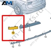 Световозвращатьель правый Volkswagen Taos 2021-2023 2GL945106
