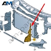Воздуховод Audi A8 (D4) 2014-2017 4H0121284AA