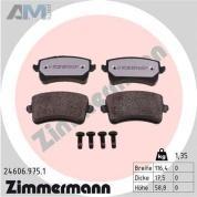 Задние керамические тормозные колодки ZIMMERMANN 24606.975.1 на Audi A4 (B8) 2012-2014