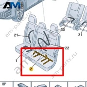 Жгут проводов подушки сиденья Volkswagen id-Buzz 2023-2024 1T3971364