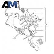 Педаль сцепления в сборе Amarok 2H0721059A