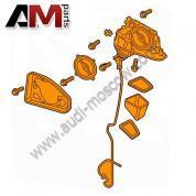 Оригинальное правое зеркало на TT (черное) 8S1857410B9B9