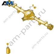 Задняя ось в сборе с тормозными барабанами и тросами Volkswagen AMAROK 2013-2016 2H0500029AB