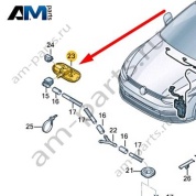 Форсунка омывателя стекла 2KD955986 для Volkswagen Golf 8 2019-2026