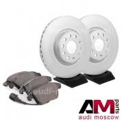 Передние диски и колодки Ауди Q3 (2011-2018)