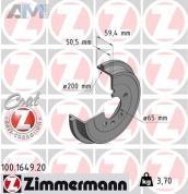 Тормозной барабан ZIMMERMANN 100.1649.20  Volkswagen Polo Classic (2010-2020)