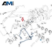 Топливопровод регенерации справа для Mercedes W222 AMG S63 (M177) A1770105404