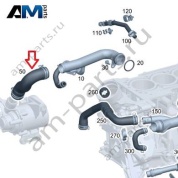 Шланг системы охлаждения системы охлаждения от помпы на Mercedes X253 GLC300 (М264 D18) A2642003301