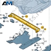 Облицовка днища Audi Q8 e-tron 2024-2024/Audi e-tron 2019-2023 4KE825208
