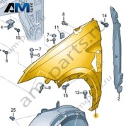 Переднее правое крыло Volkswagen T-Roc Cross 2019-2024 2GM821022C