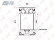 Подшипник ступицы передний/задний с ABS LYNX для Touareg 2014-2018 WB-1207