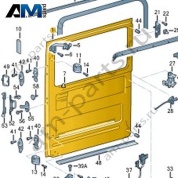 Сдвижная дверь высокая, без проема для стекла Volkswagen Crafter 2012-2016 2E1843108AK