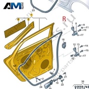 Дверь задняя правая 8YG833052 на Audi A3 (8Y) 2020-2026