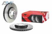 Передние перфорированные тормозные диски BREMBO 09.A758.1X Audi A4 (B8) 2008-2012
