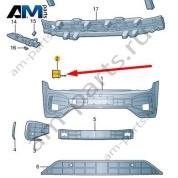Крышка буксировочной петли спереди VAG 3CC807241A041 Volkswagen 2021-2026