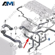 Шланг от блока к насосу BMW X1 F48LCI 2019-2023 20d (B47D) 17128580480