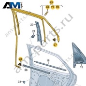 Направляющая стекла Volkswagen id3 2020-2024 10A839439C