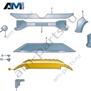Кронштейн спойлера переднего бампера VAG 3GJ805915 Volkswagen 2025-2026