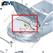 Уплотнитель капота сзади Volkswagen Jetta VII 2020-2024 17A823723