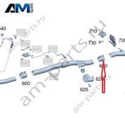 Хомут переднего глушителя ф.70 для Mercedes AMG E63S W213 (M177) A0009954802