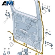 Уплотнитель сдвижной двери Volkswagen id-Buzz 2023-2024 1T3843785