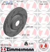 Передние тормозные диски ZIMMERMANN 100.3332.54 для Audi A4 (B8) 2008-2012