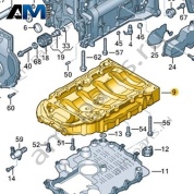 Верхняя часть масляного поддона VAG 06H103603AQ