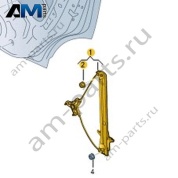 Стеклоподъемник без электродвигателя задний левый Volkswagen T-Roc Cross 2019-2024 2GM839461D