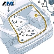 Уплотнитель крышки багажника VAG 3GJ827705A на Volkswagen 2025-2026