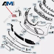 Заглушка буксировочного крюка A22288500249999 Mercedes S-class W222