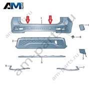 Бампер задний Volkswagen Тигуан 57G807417AGRU