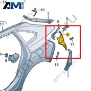 Панель крепления заднего фонаря Volkswagen Taigo 2022-2024 2G7813328A