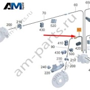 Тормозная трубка от блока к колесу слева спереди Mercedes G-class W465 A4654208300
