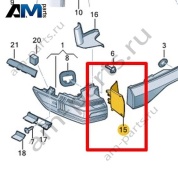Накладка заднего фонаря Volkswagen id-Buzz 2023-2024 1T3945310