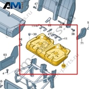 Основание подушки сиденья Volkswagen id-Buzz 2023-2024 1N3881112A