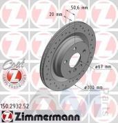 Перфорированные задние тормозные диски ZIMMERMANN (150.2932.52)  BMW X1 F48 20d/20dX