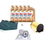 Комплект фильтров для ТО-1/3 Passat B6 1.6 с маслом Shell 5W40