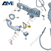 Проставка ручки двери водителя 5HG837087 на Volkswagen Golf 8 2019-2026