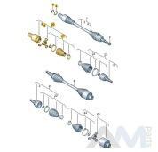 Внутренний ШРУС левый (DSG) 7LA498103B  Volkswagen Multivan T6 (2019-2023)