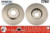 Передние тормозные диски 348X30 (M Performance) (DF4853S) TRW для BMW X5 (F15) 30d
