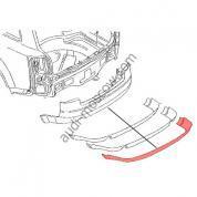 Спойлер заднего бампера Ауди А4 (В6) 8E5807521B 7DL