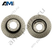 Передний правый тормозной диск 330х34 (TRW) DF6266S для Porsche 911 Carrera (2019-2024)