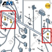 Кронштейн корпуса разъема Volkswagen AMAROK 2017-2022 2H6919136