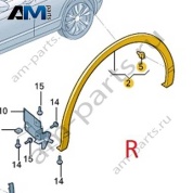 Расширитель задней правой колесной арки VAG 3GJ853818AGRU на Volkswagen 2025-2026