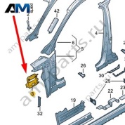 Усиливающее ребро порога Audi Q8 e-tron 2024-2024/Audi e-tron 2019-2023 4KE809598